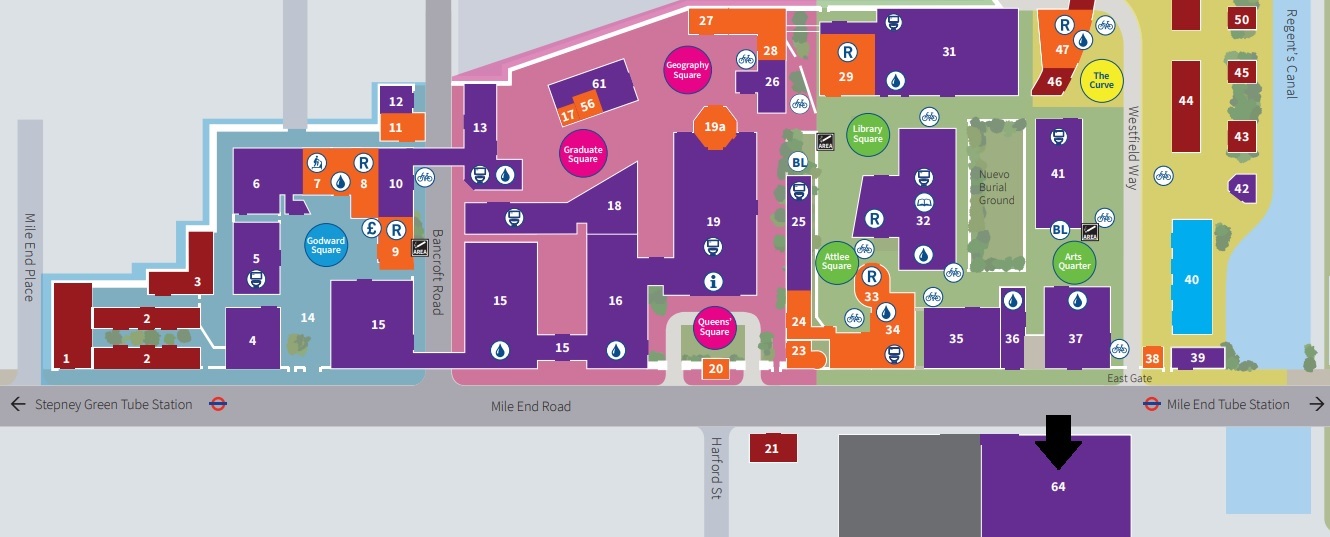 Queen Mary University of London - Mile End Campus Map